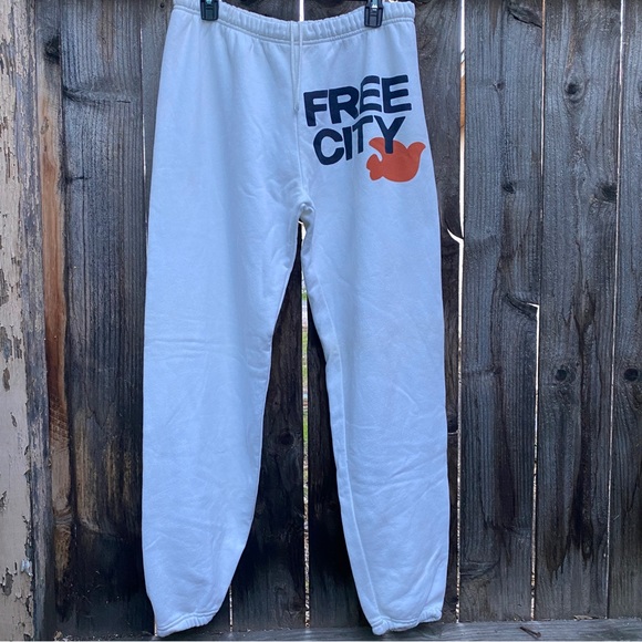 freecity Pants - Free City XL Sweatpants Super Fluff White FreeCity Sweats